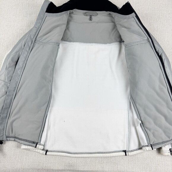 Pearl Izumi Women's Quilted Jacket Gray Cycling Full Zip Up Fleece Jacket XL - Picture 10 of 16